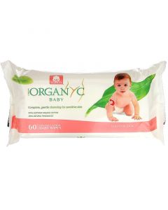 Buy Organyc, Organic Cotton Baby Wipes, Sensitive Skin, 60 packs | Florida Online Pharmacy | https://florida.buy-pharm.com