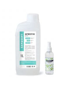 Buy San Sept Antiseptic (sanitizer) for hands and surfaces 1 liter + bottle 100 ml, alcohol 70%, aloe aroma | Florida Online Pharmacy | https://florida.buy-pharm.com