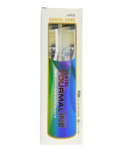 Buy DENTAL CARE Set: Toothbrush with ultra-fine double bristles (medium hard and soft) and curved handle, 'Tourmaline', 4pcs | Florida Online Pharmacy | https://florida.buy-pharm.com