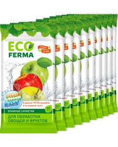 Buy Vanguard ECO Ferma wet wipes, for processing vegetables and fruits, 48123, 10 packs | Florida Online Pharmacy | https://florida.buy-pharm.com