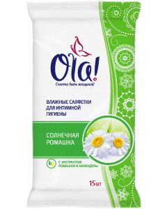 Buy Wet wipes Ola! 'Sunny chamomile', for sensitive skin, for intimate hygiene, 15 pcs | Florida Online Pharmacy | https://florida.buy-pharm.com