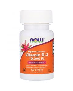Buy Now Foods, Vitamin D-3, 10,000 IU, 120 Softgels  | Florida Online Pharmacy | https://florida.buy-pharm.com