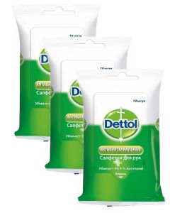 Buy acterial wipes # Dettol anti-moisture wipes , 10 pcs х 3 pcs | Florida Online Pharmacy | https://florida.buy-pharm.com