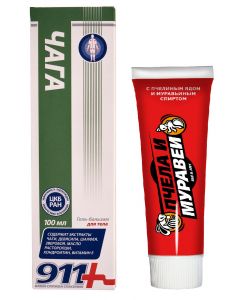 Buy 911. Chaga gel-balm, 100 ml. + 'Bee and Ant' pain reliever balm-gel .44 g | Florida Online Pharmacy | https://florida.buy-pharm.com