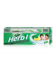Buy Dabur Herbl Mint & Lemon Gel Toothpaste, 150 g with a brush | Florida Online Pharmacy | https://florida.buy-pharm.com
