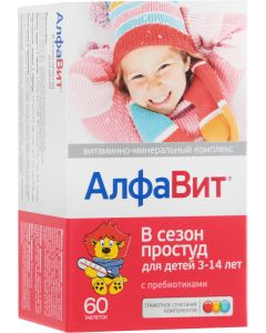 Buy Vitamin and mineral complex AlfaVit 'In the season of colds', for children, 60 tablets | Florida Online Pharmacy | https://florida.buy-pharm.com