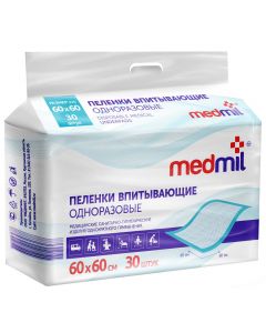 Buy Medical diaper Medmil Disposable absorbent nappies Optima, 60 x 60 cm, 30 pcs | Florida Online Pharmacy | https://florida.buy-pharm.com