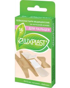 Buy Adhesive plaster Luxplast Luxplast Medical adhesive plasters For fingers, on a non-woven base, assorted, 16 pcs | Florida Online Pharmacy | https://florida.buy-pharm.com