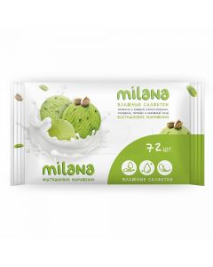 Buy Antibacterial wet wipes Milana Pistachio ice cream (72 pcs.) | Florida Online Pharmacy | https://florida.buy-pharm.com