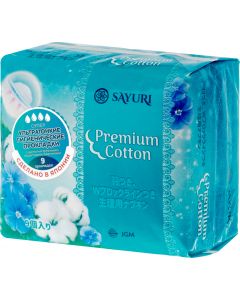 Buy Sanitary pads Premium Cotton, super, 24 cm, 9 pcs | Florida Online Pharmacy | https://florida.buy-pharm.com
