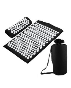 Buy Acupuncture applicator set: massage mat + roller, black. Promotes relaxation and relief from back pain and headaches / Applicator | Florida Online Pharmacy | https://florida.buy-pharm.com