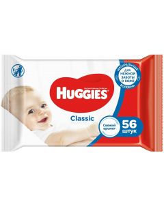Buy Wet wipes Huggies Classic, 56 pieces | Florida Online Pharmacy | https://florida.buy-pharm.com