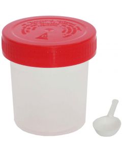 Buy Polymer can for taking biomaterial for analysis 60 ml with a spatula, sterile | Florida Online Pharmacy | https://florida.buy-pharm.com