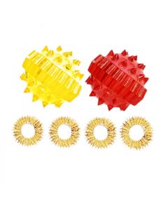 Buy Su-Jok massage ball with spring rings, set of 2 pcs. (yellow and red) | Florida Online Pharmacy | https://florida.buy-pharm.com