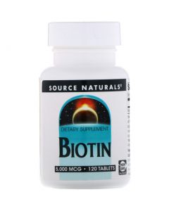 Buy Source Naturals, Hair, Skin & Nails Vitamin, Biotin, 5,000 mcg, 120 Tablets | Florida Online Pharmacy | https://florida.buy-pharm.com