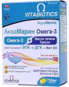 Buy Capsules Aquamarine 'Omega-3', # 60  | Florida Online Pharmacy | https://florida.buy-pharm.com