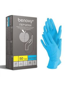 Buy Hygienic gloves Benovy, 100 pcs, 3 / L | Florida Online Pharmacy | https://florida.buy-pharm.com