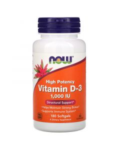Buy Now Foods, Vitamin D-3, 1000 IU, 180 Softgels  | Florida Online Pharmacy | https://florida.buy-pharm.com