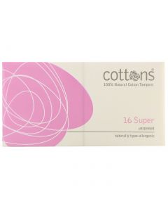 Buy Cottons, Super, Tampons made of 100% pure cotton, odorless, 16 pieces per pack | Florida Online Pharmacy | https://florida.buy-pharm.com