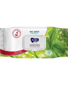 Buy Aura Family wet wipes, with an antibacterial effect, 120 pcs, assorted | Florida Online Pharmacy | https://florida.buy-pharm.com