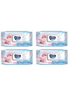 Buy Wet wipes SET 100 pcs., for children AURA 'Ultra comfort', hypoallergenic, alcohol-free, lid-valve, 6486 (4 pieces) | Florida Online Pharmacy | https://florida.buy-pharm.com