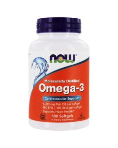 Buy Now Foods, Omega-3, dietary supplement to support the cardiovascular system, purified by molecular level, 100 capsules | Florida Online Pharmacy | https://florida.buy-pharm.com