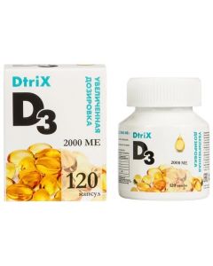 Buy Vitamin D3 2000ME DtriX, 120 capsules | Florida Online Pharmacy | https://florida.buy-pharm.com