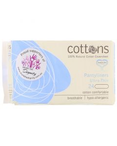 Buy Cottons, 100% Pure Cotton Liner Panty Liners, Ultra Thin, 24-Pack | Florida Online Pharmacy | https://florida.buy-pharm.com