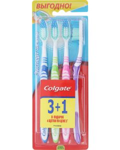 Buy Colgate Toothbrush Expert of cleanliness, medium hardness, assorted colors, 3 + 1 | Florida Online Pharmacy | https://florida.buy-pharm.com