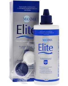 Buy Maxima Solution for contact lenses 'Elite', with container, 360 ml | Florida Online Pharmacy | https://florida.buy-pharm.com