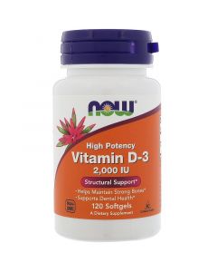 Buy Now Foods, High Potency Vitamin D-3, 2000 IU, 120 Softgels  | Florida Online Pharmacy | https://florida.buy-pharm.com