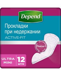 Buy Depend Ultra Mini Urological pads, 12 pcs | Florida Online Pharmacy | https://florida.buy-pharm.com