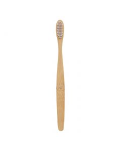 Buy Flora bamboo toothbrush with white bristles made from biodegradable polymer and bamboo fibers, treated with charcoal | Florida Online Pharmacy | https://florida.buy-pharm.com