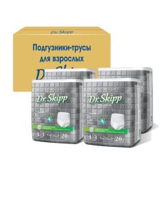 Buy Dr.Skipp diaper pants for adults, size L-3, (100-140 cm), 80 pcs. (4 pack of 20), breathable | Florida Online Pharmacy | https://florida.buy-pharm.com