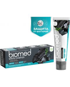 Buy Antibacterial black whitening toothpaste BIOMED WHITE COMPLEX Charcoal 100 ml | Florida Online Pharmacy | https://florida.buy-pharm.com
