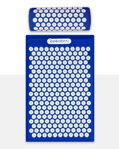 Buy Kuznetsov's applicator (iplikator), massage needle mat + roller, acupuncture set, blue. Promotes relaxation and relief from back pain and headaches. | Florida Online Pharmacy | https://florida.buy-pharm.com