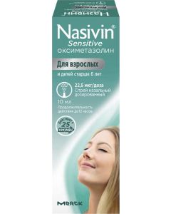 Buy Nazivin Sensitiv Nasal spray, 22.5 g / dose, 10ml, # 1 | Florida Online Pharmacy | https://florida.buy-pharm.com