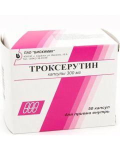 Buy Troxerutin 0,3 N50 capsules, Biochemist | Florida Online Pharmacy | https://florida.buy-pharm.com