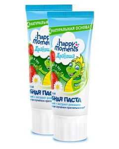 Buy Drakosha Happy Moments Kids Toothpaste, strawberry, 60 ml х 2 pcs | Florida Online Pharmacy | https://florida.buy-pharm.com