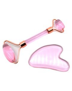 Buy Roller massager and face scrubber made of rose quartz for face and body massage in a gift box | Florida Online Pharmacy | https://florida.buy-pharm.com