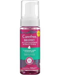 Buy Carefree Duo Effect intimate hygiene mousse, with green tea and aloe vera, 150 ml | Florida Online Pharmacy | https://florida.buy-pharm.com
