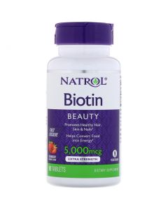 Buy Biotin for hair and Beards, Natrol Strawberry Flavor, 5,000 mcg, 90 Tab | Florida Online Pharmacy | https://florida.buy-pharm.com