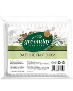 Buy Greenday Cotton swabs in a bag, 100 pcs | Florida Online Pharmacy | https://florida.buy-pharm.com