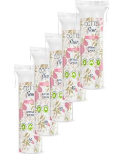 Buy Cotton pads Cotto Fleur, 80 pcs x 5 packs | Florida Online Pharmacy | https://florida.buy-pharm.com