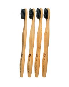 Buy Family set of 4 bamboo Eco Fusion Modern toothbrushes with charcoal dusting | Florida Online Pharmacy | https://florida.buy-pharm.com
