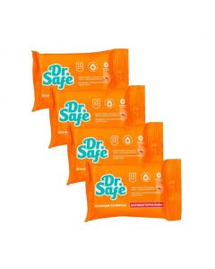 Buy Wet wipes Dr.Safe, antibacterial, with chamomile extract, 60 pcs. (4 * 15 pcs / pack) | Florida Online Pharmacy | https://florida.buy-pharm.com