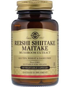 Buy Solgar, Reishi Shiitake Maitake 'Reishi, Shiitake and Meitake Mushroom Extract', 50 capsules | Florida Online Pharmacy | https://florida.buy-pharm.com