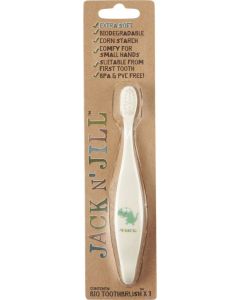 Buy Jack N'Jill Kids Extra Soft Toothbrush Dinosaur, 1 to 3 years old, white, organic. | Florida Online Pharmacy | https://florida.buy-pharm.com