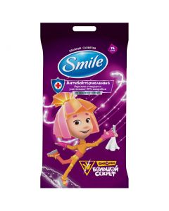 Buy Smile Antibacterial wet wipes Fixiki Big secret, 15 pcs. | Florida Online Pharmacy | https://florida.buy-pharm.com
