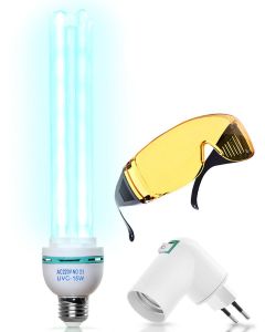 Buy Bactericidal / UV lamp (25 W) + goggles + adapter / 3 in 1 set | Florida Online Pharmacy | https://florida.buy-pharm.com